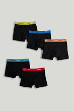 Load image into Gallery viewer, Mothercare Black Trunk Briefs - 5 Pack