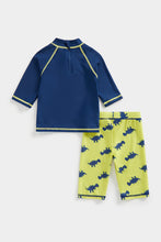 Load image into Gallery viewer, Mothercare Dino Surf Sunsafe Rash Vest and Shorts Set