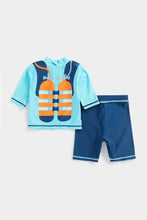 Load image into Gallery viewer, Mothercare Diver Dress-Up Sunsafe Rash Vest and Shorts Set