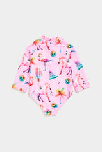 Load image into Gallery viewer, Mothercare Flamingo Rashguard Swimsuit