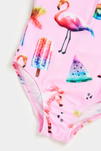 Load image into Gallery viewer, Mothercare Flamingo Rashguard Swimsuit