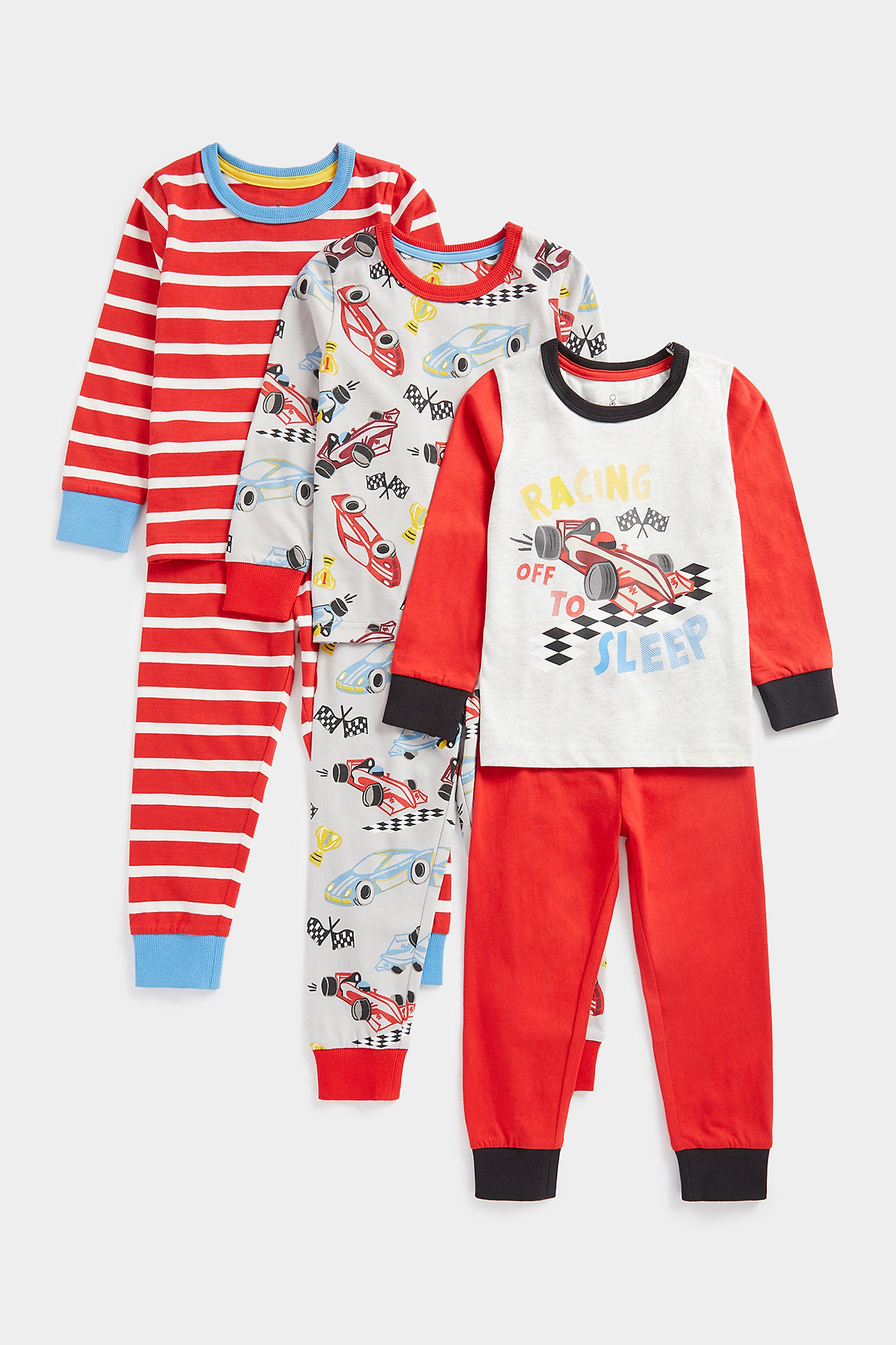 Mothercare Racing Pyjamas - 3 Pack