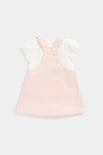 Load image into Gallery viewer, Mothercare Cat Pinny Dress and T-Shirt Set