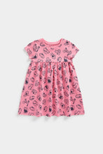 Load image into Gallery viewer, Mothercare Pink Cat Jersey Dress