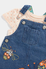 Load image into Gallery viewer, Mothercare Denim Pinny Dress and T-Shirt Set