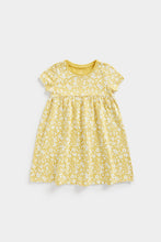 Load image into Gallery viewer, Mothercare Mustard Floral Jersey Dress