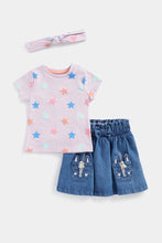 Load image into Gallery viewer, Mothercare Skirt, Top and Headband Set