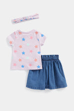 Load image into Gallery viewer, Mothercare Skirt, Top and Headband Set