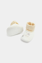 Load image into Gallery viewer, Mothercare Bear and Mouse Sock-Top Baby Booties - 3 Pack