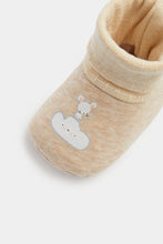 Load image into Gallery viewer, Mothercare Bear and Mouse Sock-Top Baby Booties - 3 Pack