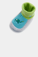 Load image into Gallery viewer, Mothercare Dino Hero Sock-Top Baby Booties
