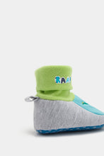 Load image into Gallery viewer, Mothercare Dino Hero Sock-Top Baby Booties
