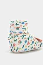 Load image into Gallery viewer, Mothercare Monkey Sock-Top Baby Booties