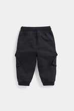 Load image into Gallery viewer, Mothercare Black Cargo Trousers