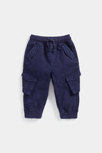 Load image into Gallery viewer, Mothercare Navy Cargo Trousers