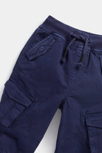 Load image into Gallery viewer, Mothercare Navy Cargo Trousers