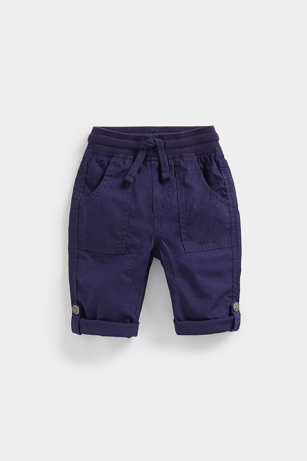 Mothercare Navy Poplin Roll-Up Trousers
