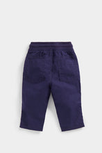 Load image into Gallery viewer, Mothercare Navy Poplin Roll-Up Trousers
