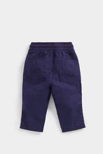 Load image into Gallery viewer, Mothercare Navy Poplin Roll-Up Trousers