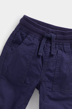 Load image into Gallery viewer, Mothercare Navy Poplin Roll-Up Trousers