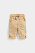 Load image into Gallery viewer, Mothercare Tan Poplin Roll-Up Trousers