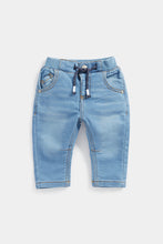 Load image into Gallery viewer, Mothercare Light-Wash Rib-Waist Jeans