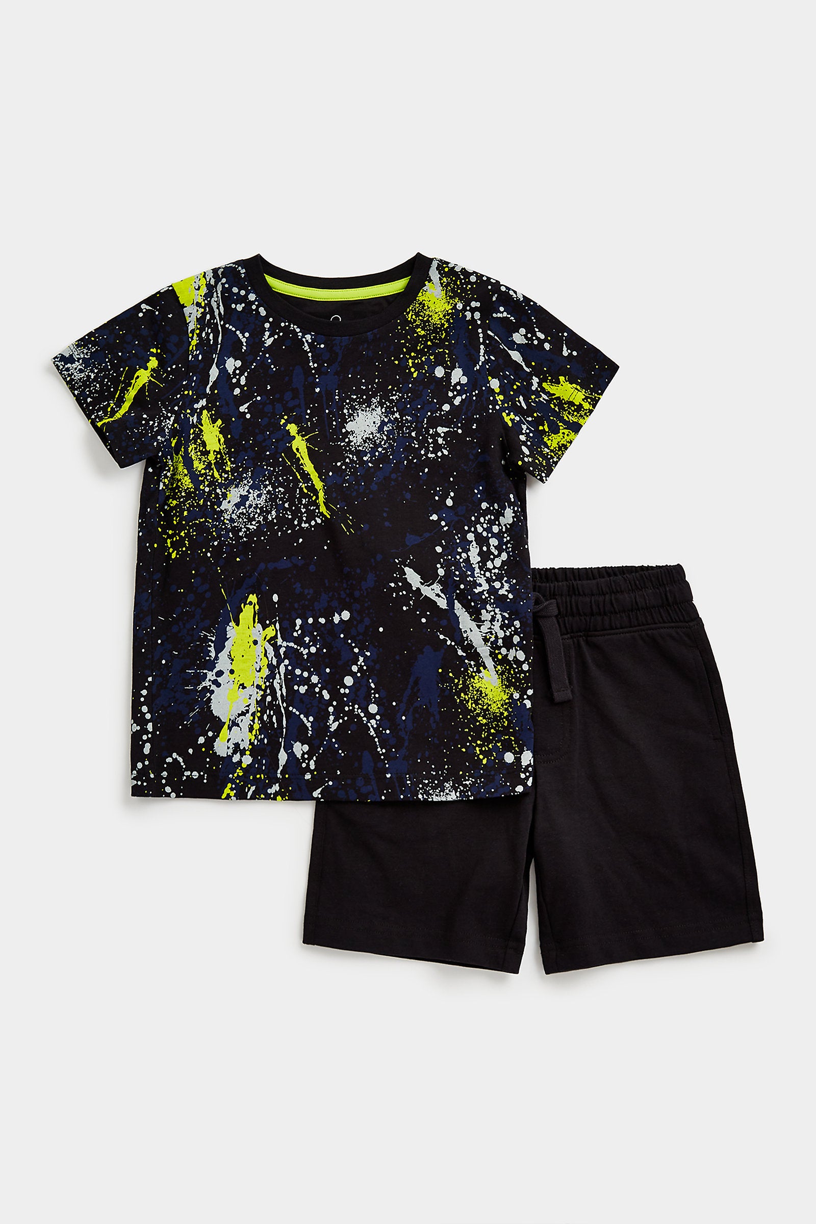 Mothercare Splat Shorts and T-Shirt Set