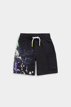 Load image into Gallery viewer, Mothercare Black Splat Jersey Shorts