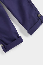 Load image into Gallery viewer, Mothercare Navy Poplin Roll-Up Trousers