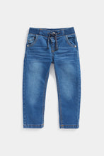 Load image into Gallery viewer, Mothercare Mid-Wash Rib-Waist Jeans