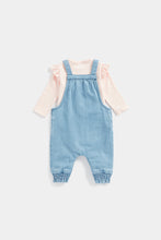 Load image into Gallery viewer, Mothercare Bluebird Denim Dungarees and Bodysuit
