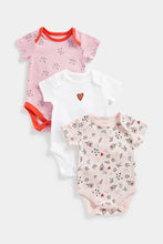 Load image into Gallery viewer, Mothercare Short-Sleeved Bodysuits - 3 Pack