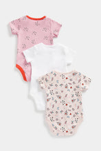 Load image into Gallery viewer, Mothercare Short-Sleeved Bodysuits - 3 Pack