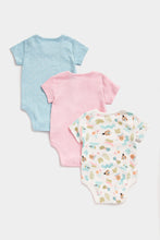 Load image into Gallery viewer, Mothercare In the Garden Short-Sleeved Bodysuits - 3 Pack
