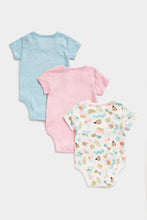 Load image into Gallery viewer, Mothercare In the Garden Short-Sleeved Bodysuits - 3 Pack
