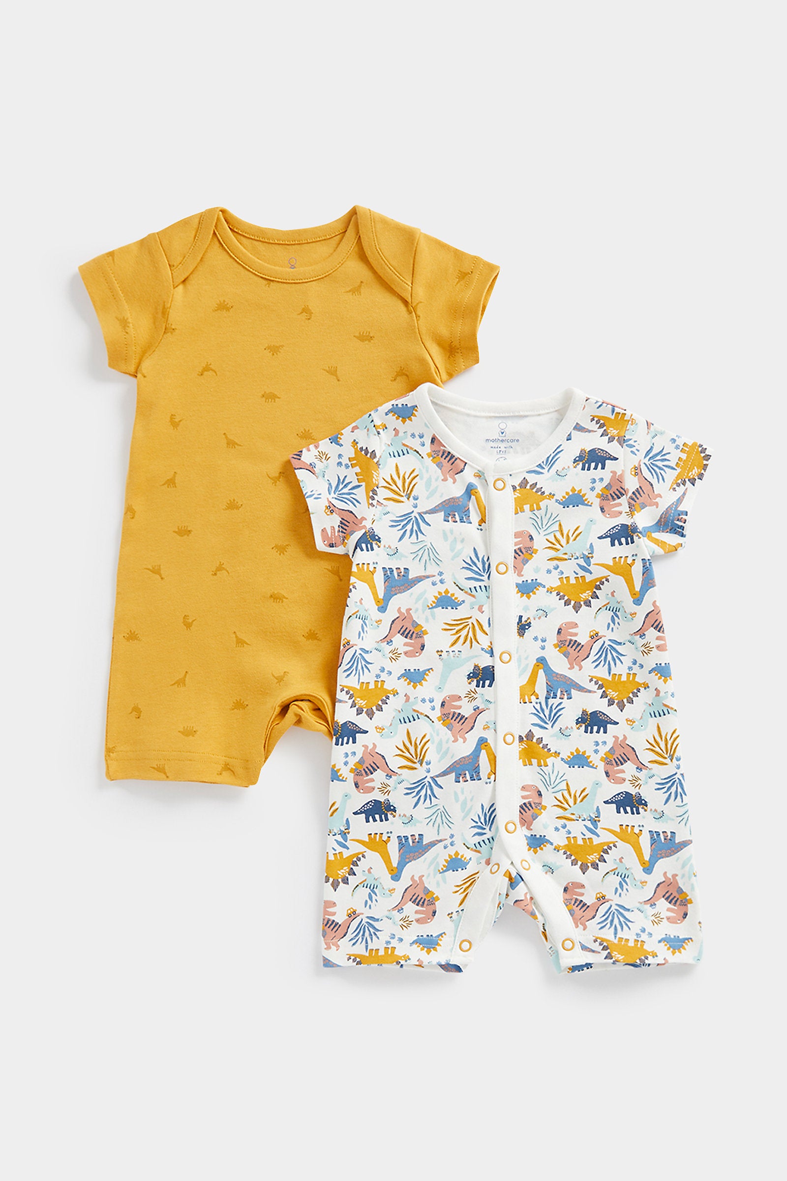 Mothercare Dino Rompers - 2 Pack
