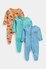 Load image into Gallery viewer, Mothercare Tiger Sleepsuits - 3 Pack