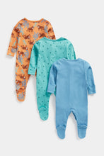 Load image into Gallery viewer, Mothercare Tiger Sleepsuits - 3 Pack