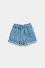 Load image into Gallery viewer, Mothercare Embroidered Paperbag-Waist Denim Shorts