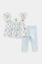Load image into Gallery viewer, Mothercare Floral Top and Leggings Set