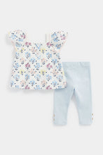 Load image into Gallery viewer, Mothercare Floral Top and Leggings Set