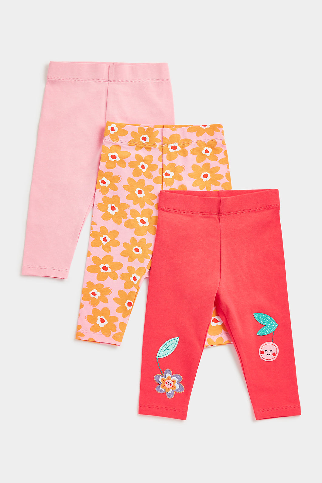 Mothercare Cherry Cropped Leggings - 3 Pack