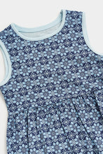 Load image into Gallery viewer, Mothercare Blue Floral Jersey Dress
