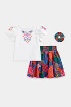 Load image into Gallery viewer, Mothercare T-Shirt, Skirt and Hair Tie Set