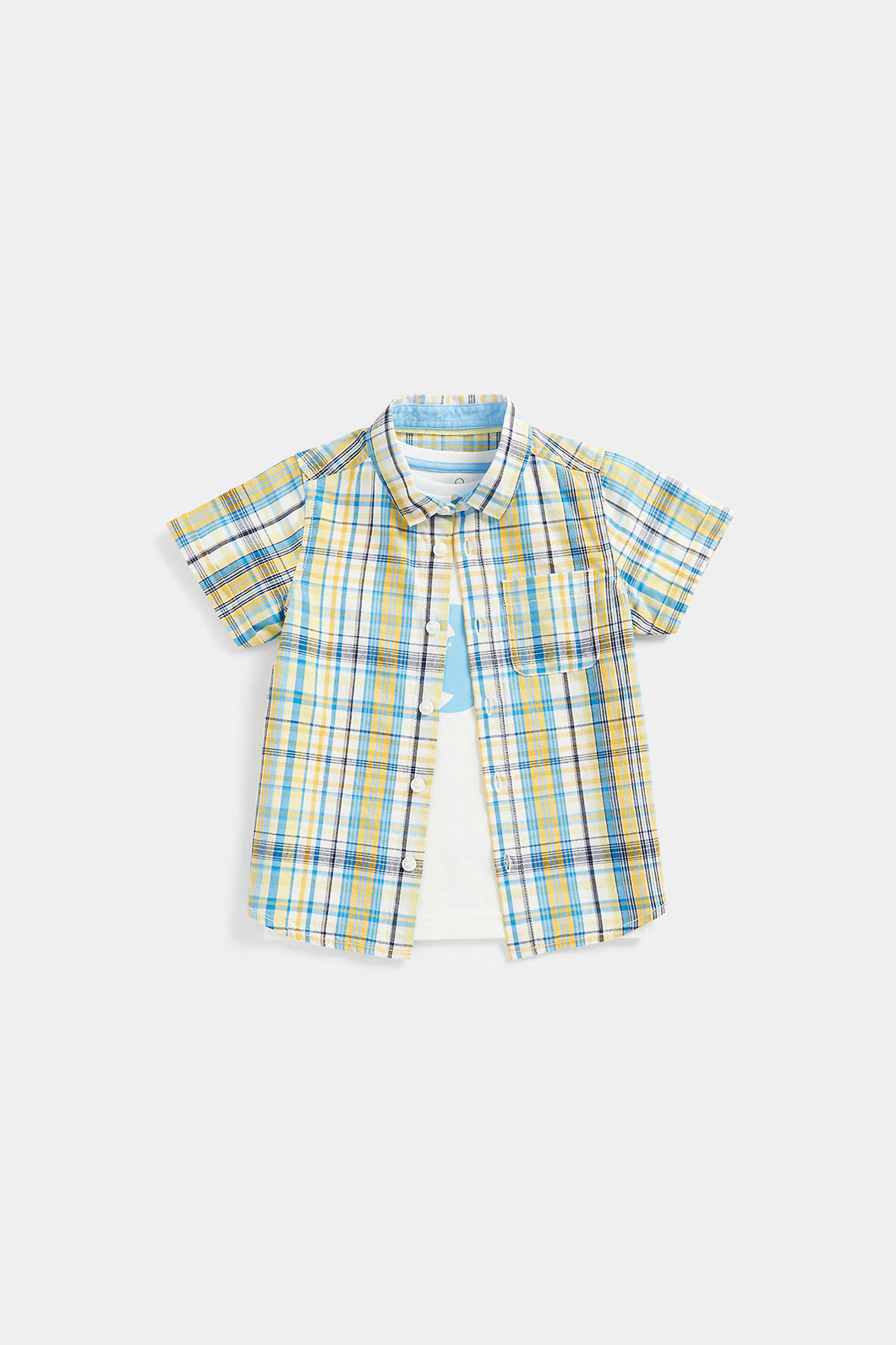 Mothercare Checked Shirt and Whale T-Shirt Set