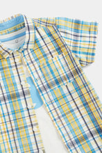 Load image into Gallery viewer, Mothercare Checked Shirt and Whale T-Shirt Set