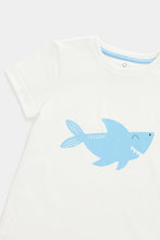Load image into Gallery viewer, Mothercare Checked Shirt and Whale T-Shirt Set