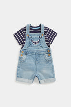 Load image into Gallery viewer, Mothercare Denim Dungarees and T-Shirt Set
