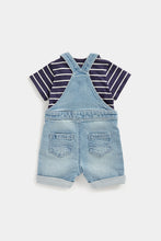 Load image into Gallery viewer, Mothercare Denim Dungarees and T-Shirt Set
