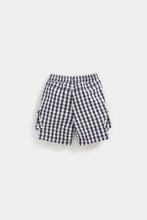 Load image into Gallery viewer, Mothercare Navy Gingham Cargo Shorts
